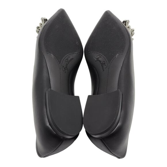 Roger Vivier Flower Strass Leather Ballet Flats in Black - Picture 6 of 9